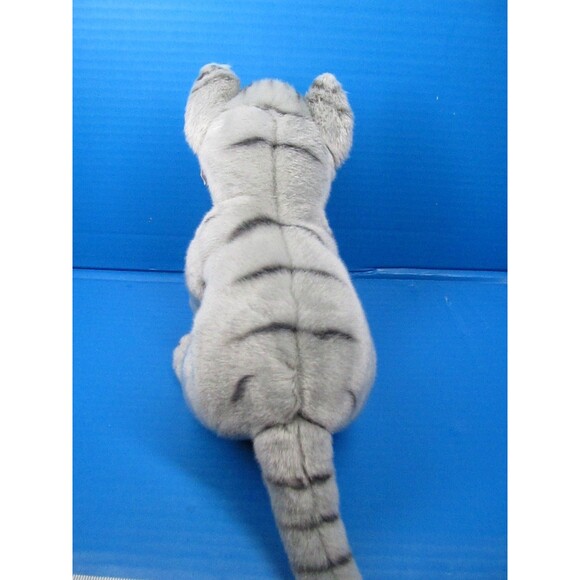 Demdaco Nat Jules Gray Tabby Cat Large Stuffed Animal Plush 13" Realisitic - Picture 5 of 10